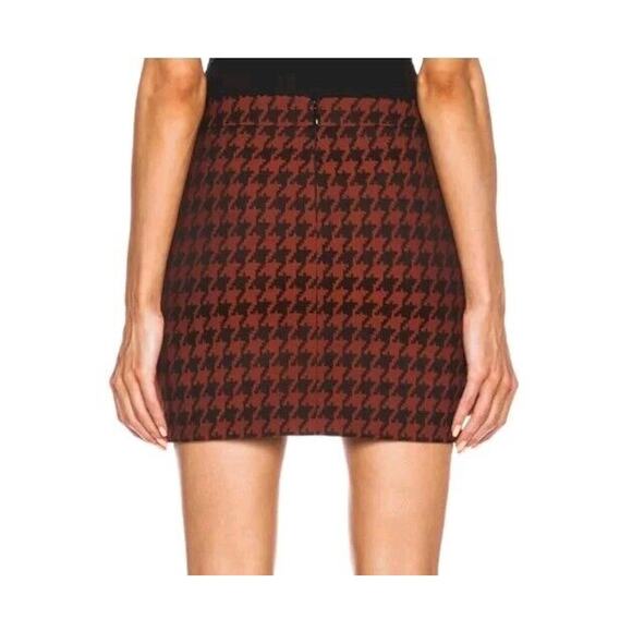 Stella McCartney Connor Mini Skirt Dogstooth Bright Dark Orange Sz IT 40 SM (g - Picture 3 of 7